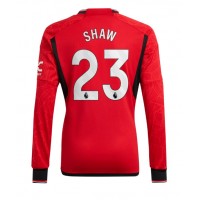Manchester United Luke Shaw #23 Domáci futbalový dres 2023-24 Dlhy Rukáv